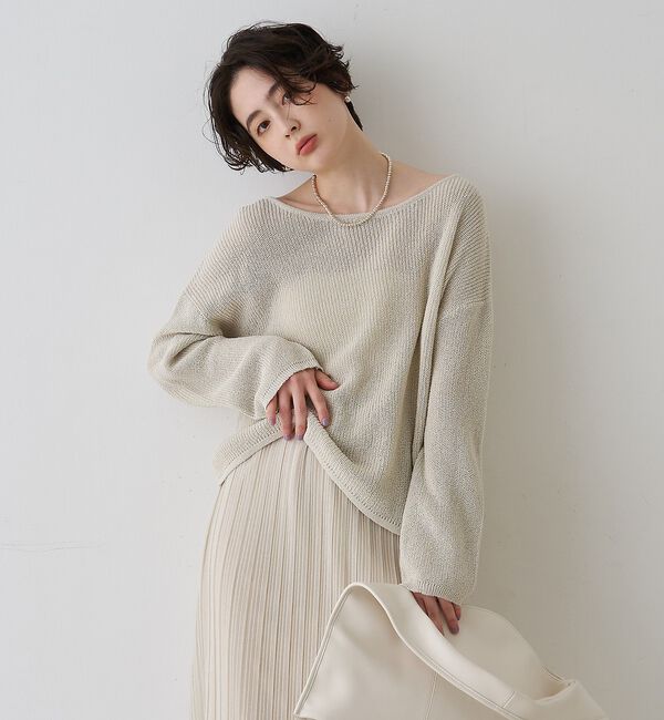 Rouge vif「【一部店舗限定】バックスリットゆるメッシュニット【予約】」|ニット・セーター|