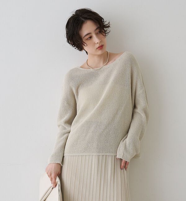 Rouge vif「【一部店舗限定】バックスリットゆるメッシュニット【予約】」|ニット・セーター|