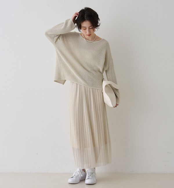 Rouge vif「【一部店舗限定】バックスリットゆるメッシュニット【予約】」|ニット・セーター|