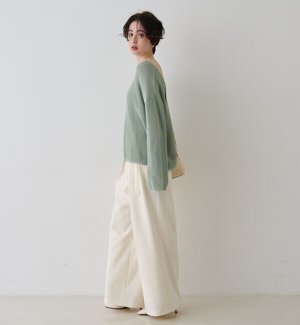 Rouge vif「【一部店舗限定】バックスリットゆるメッシュニット【予約】」|ニット・セーター|