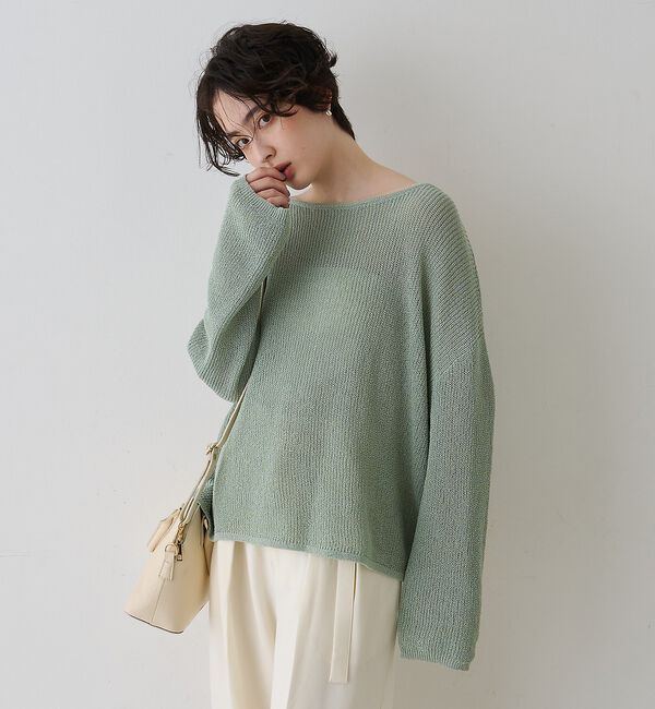 Rouge vif「【一部店舗限定】バックスリットゆるメッシュニット【予約】」|ニット・セーター|