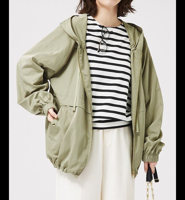 abahouse mavie「撥水ギャザーマウンテンパーカー」|その他|カーキ