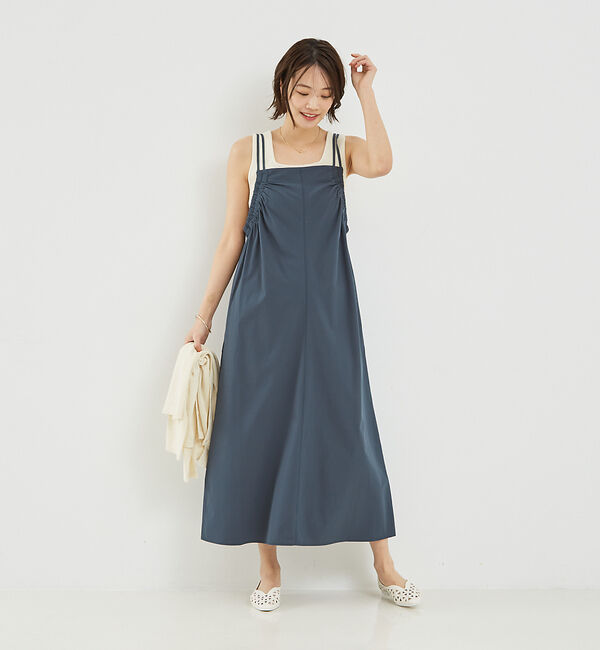abahouse mavie「【大人のいちまんワンピ】ギャザーキャミワンピ」|ジャンパースカート|