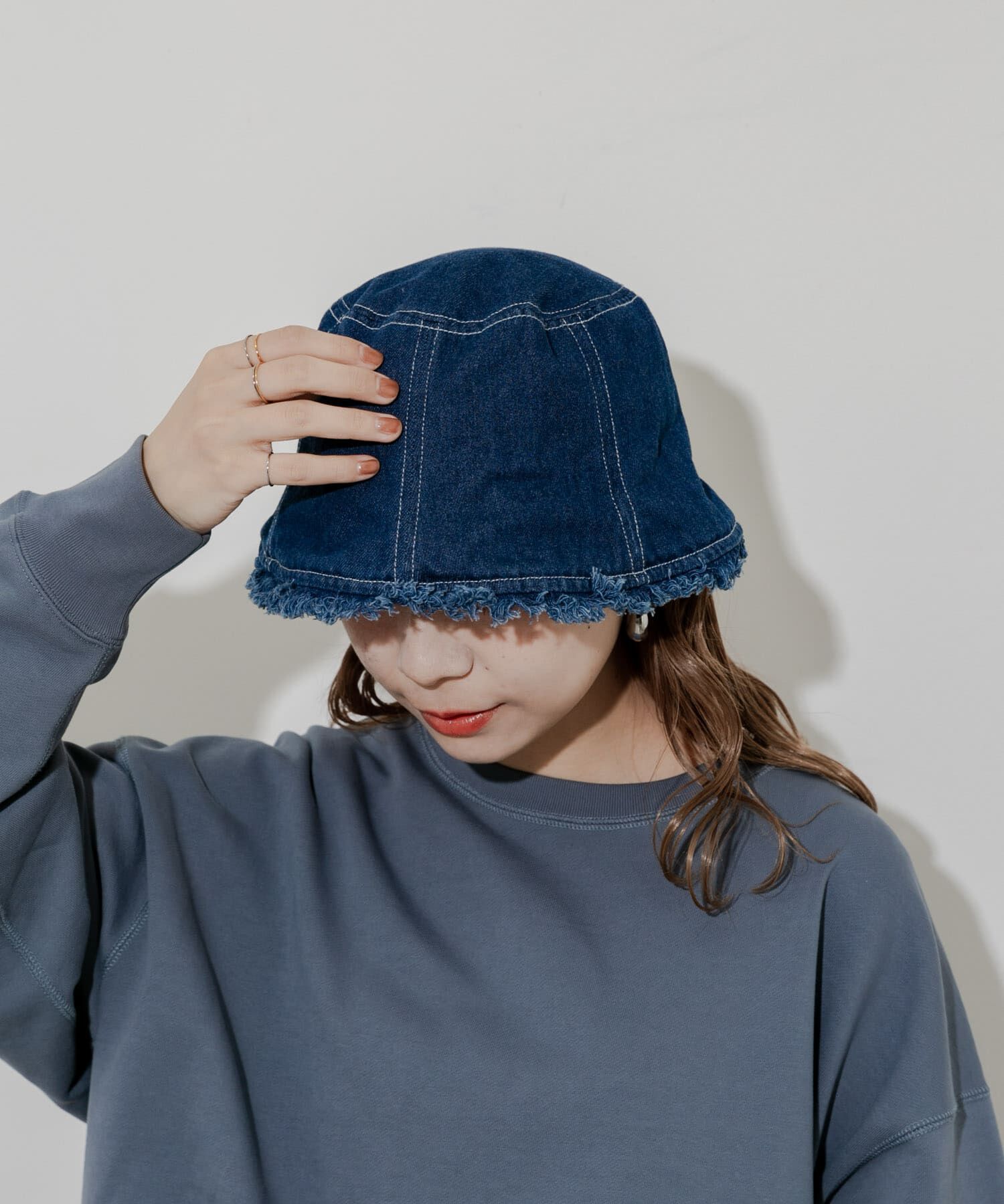 SMELLY「デニムフリンジハット」|ハット|