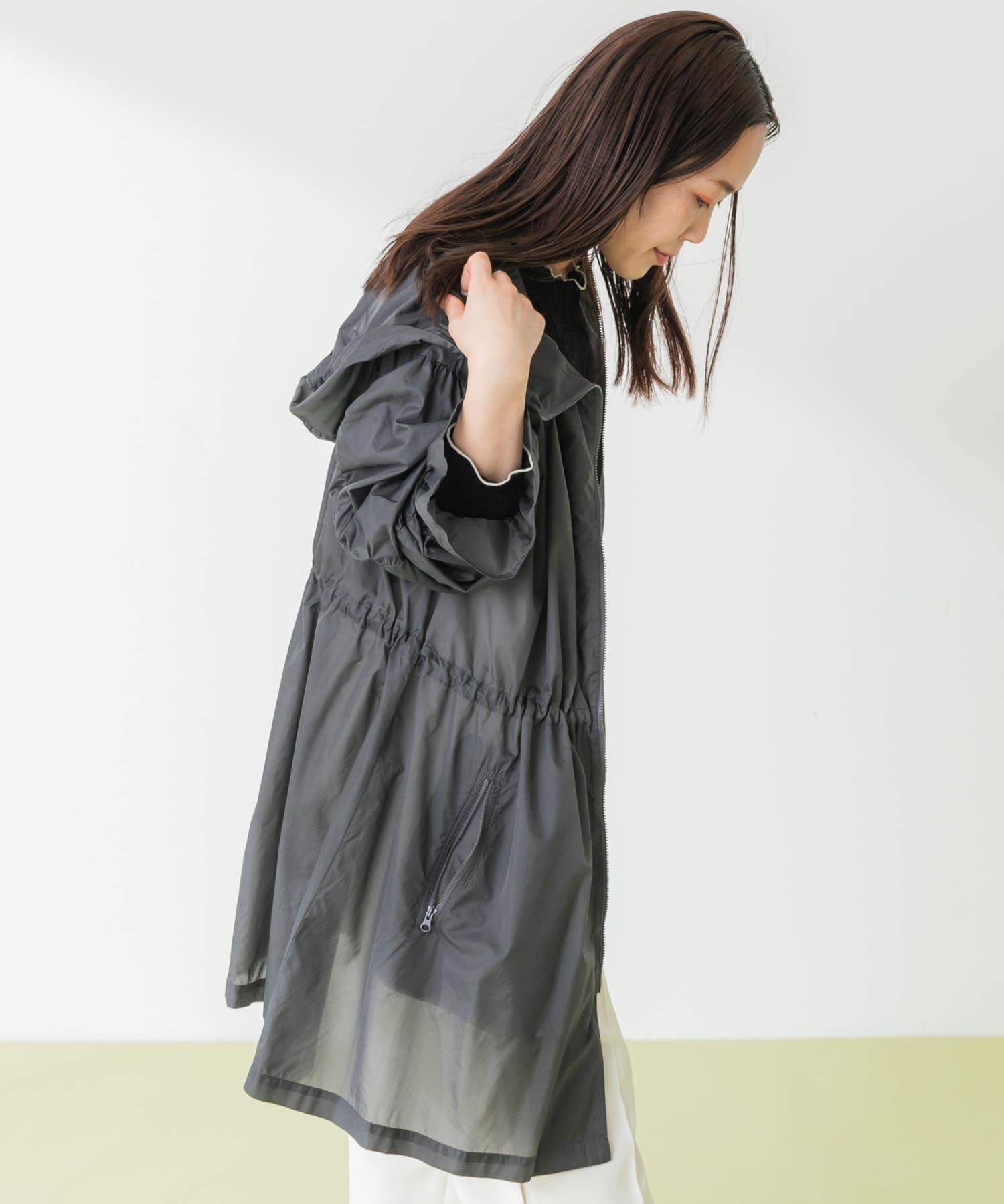 Sonny Label 「SLAB Sheer Blouson」|ノーカラーコート|