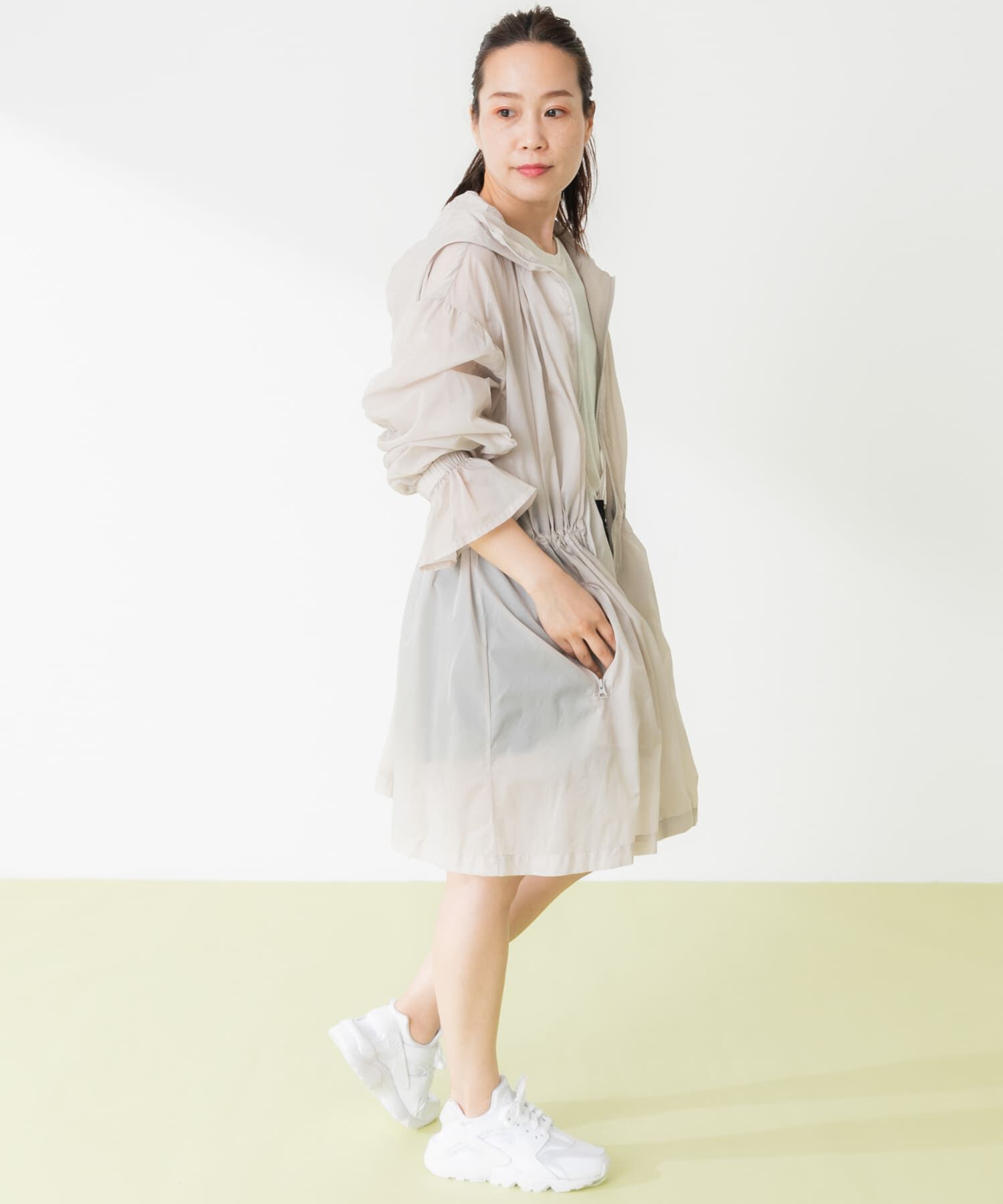 Sonny Label 「SLAB Sheer Blouson」|ノーカラーコート|