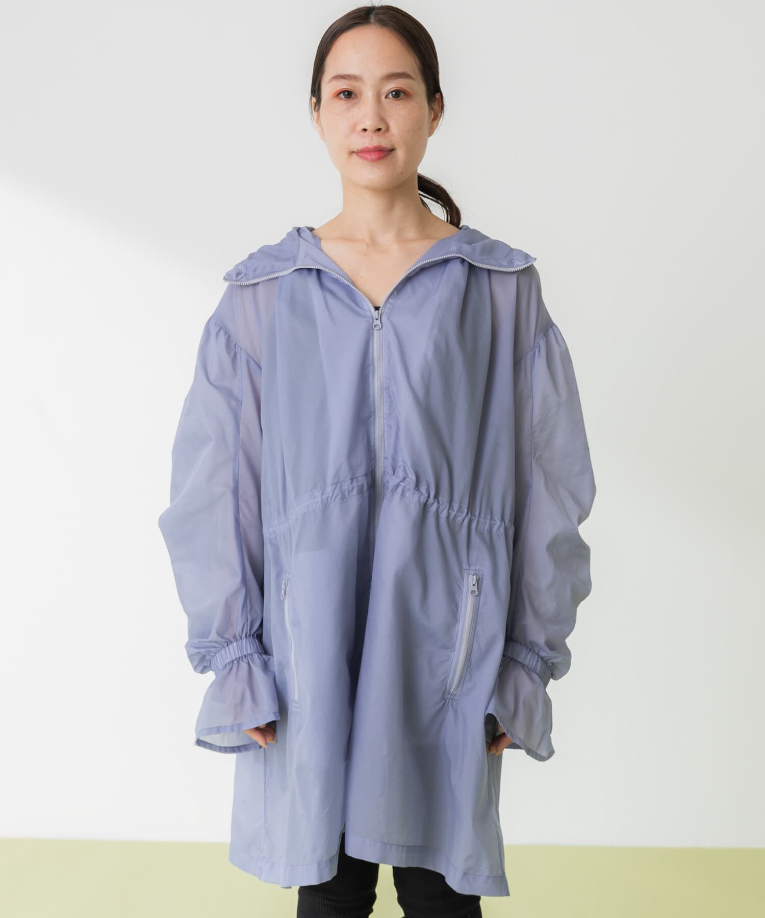 Sonny Label 「SLAB Sheer Blouson」|ノーカラーコート|