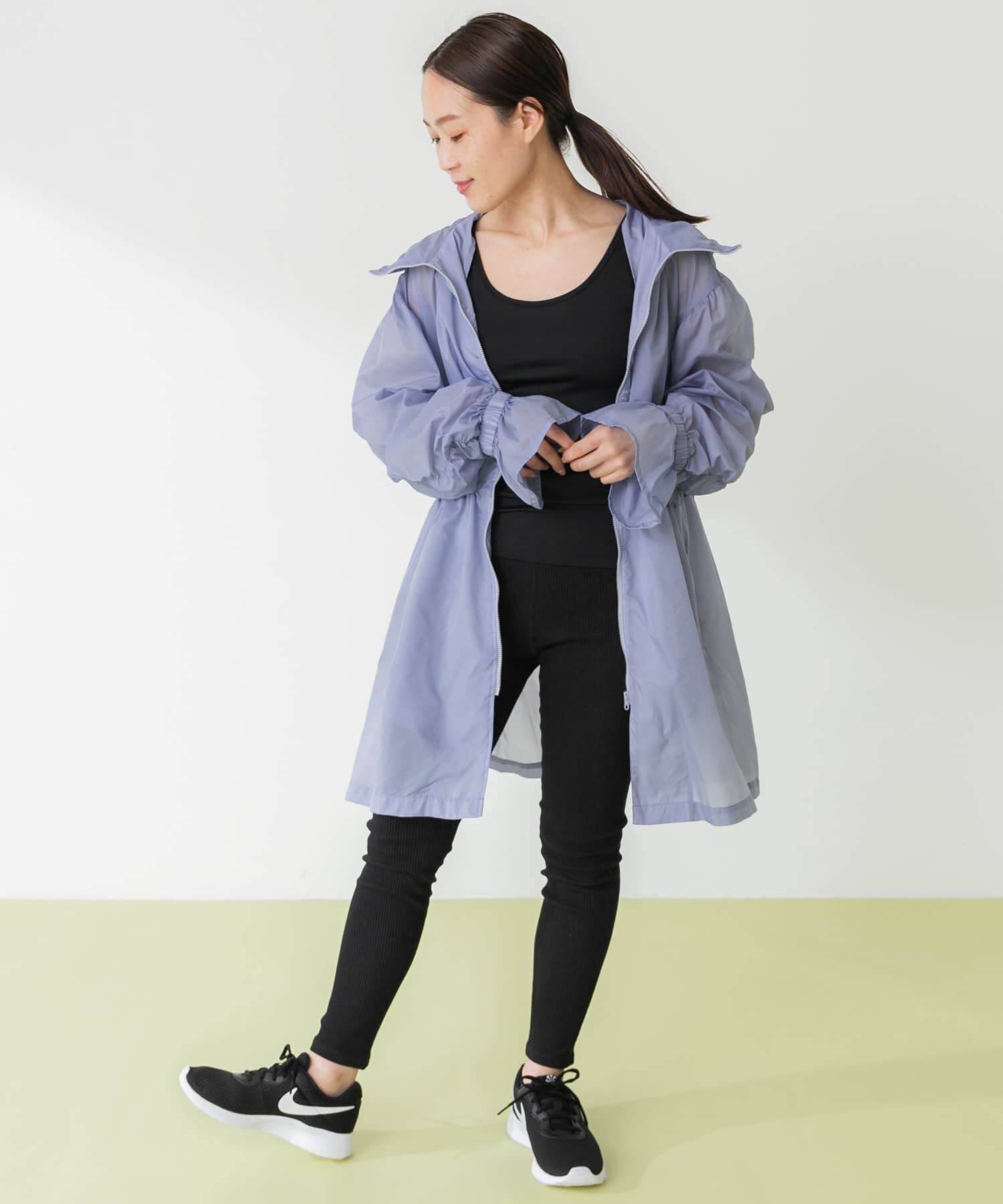 Sonny Label 「SLAB Sheer Blouson」|ノーカラーコート|