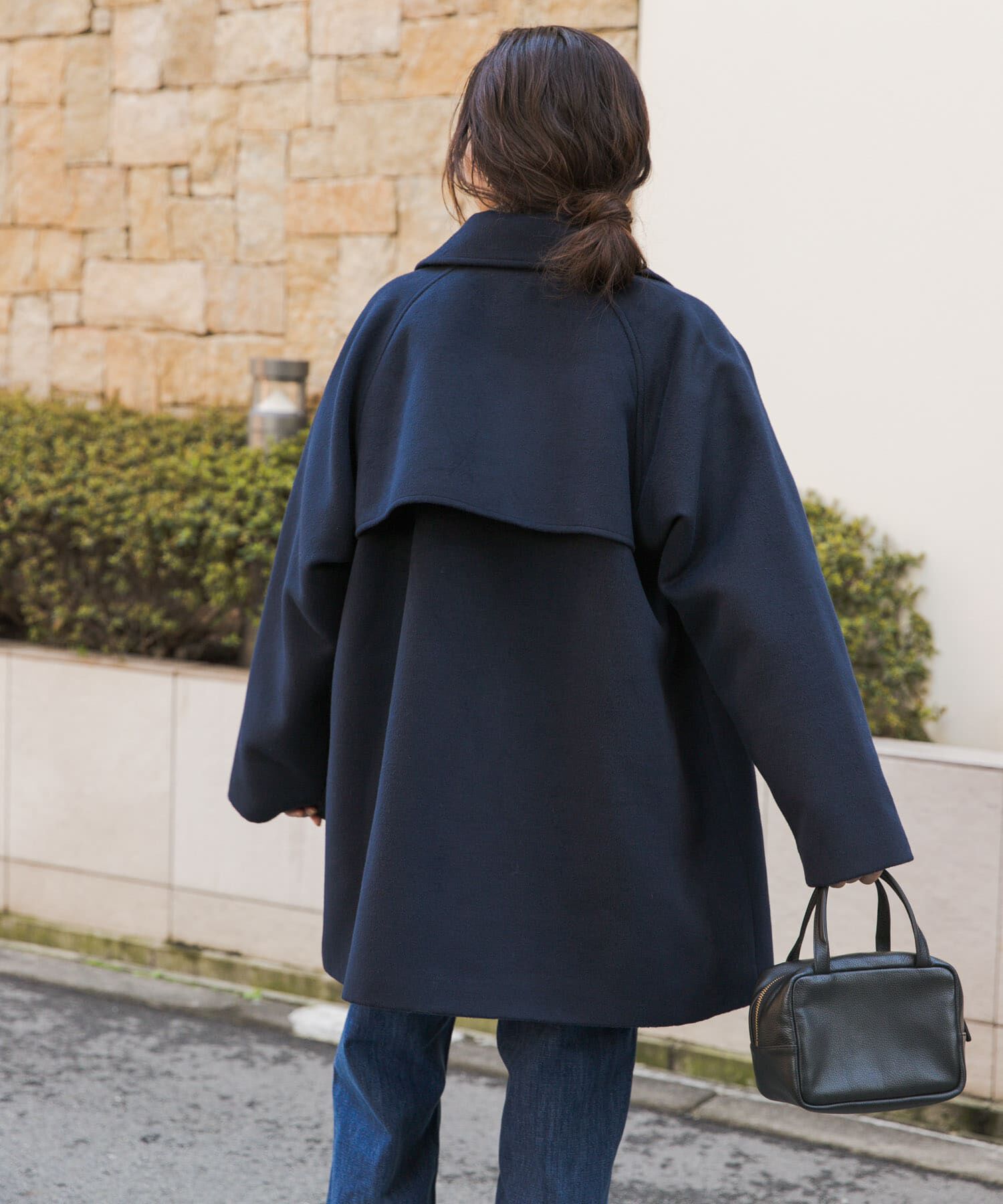 URBAN RESEARCH DOORS「『UR TECH』ミドル丈コート」|ノーカラーコート|