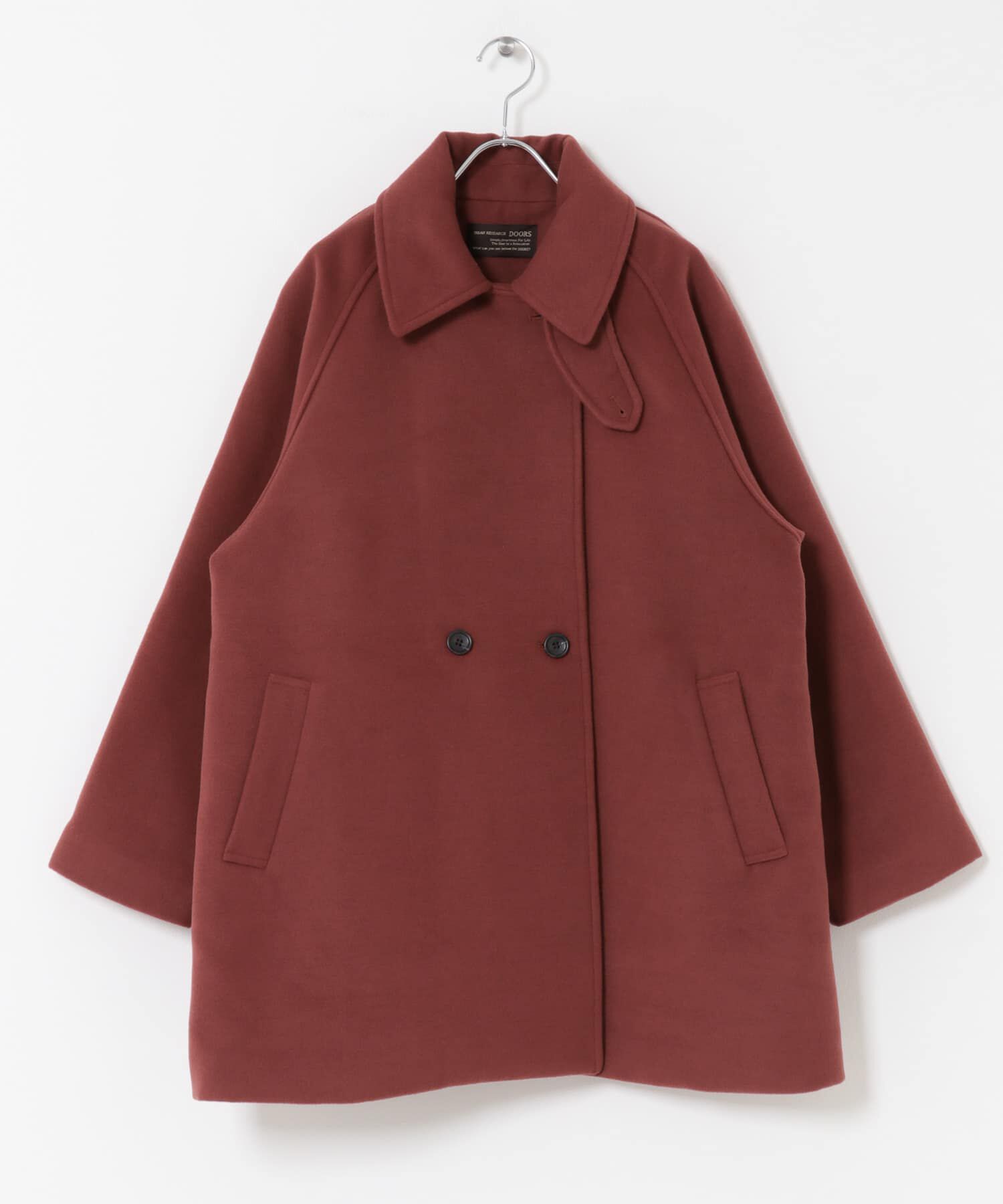 URBAN RESEARCH DOORS「『UR TECH』ミドル丈コート」|ノーカラーコート|