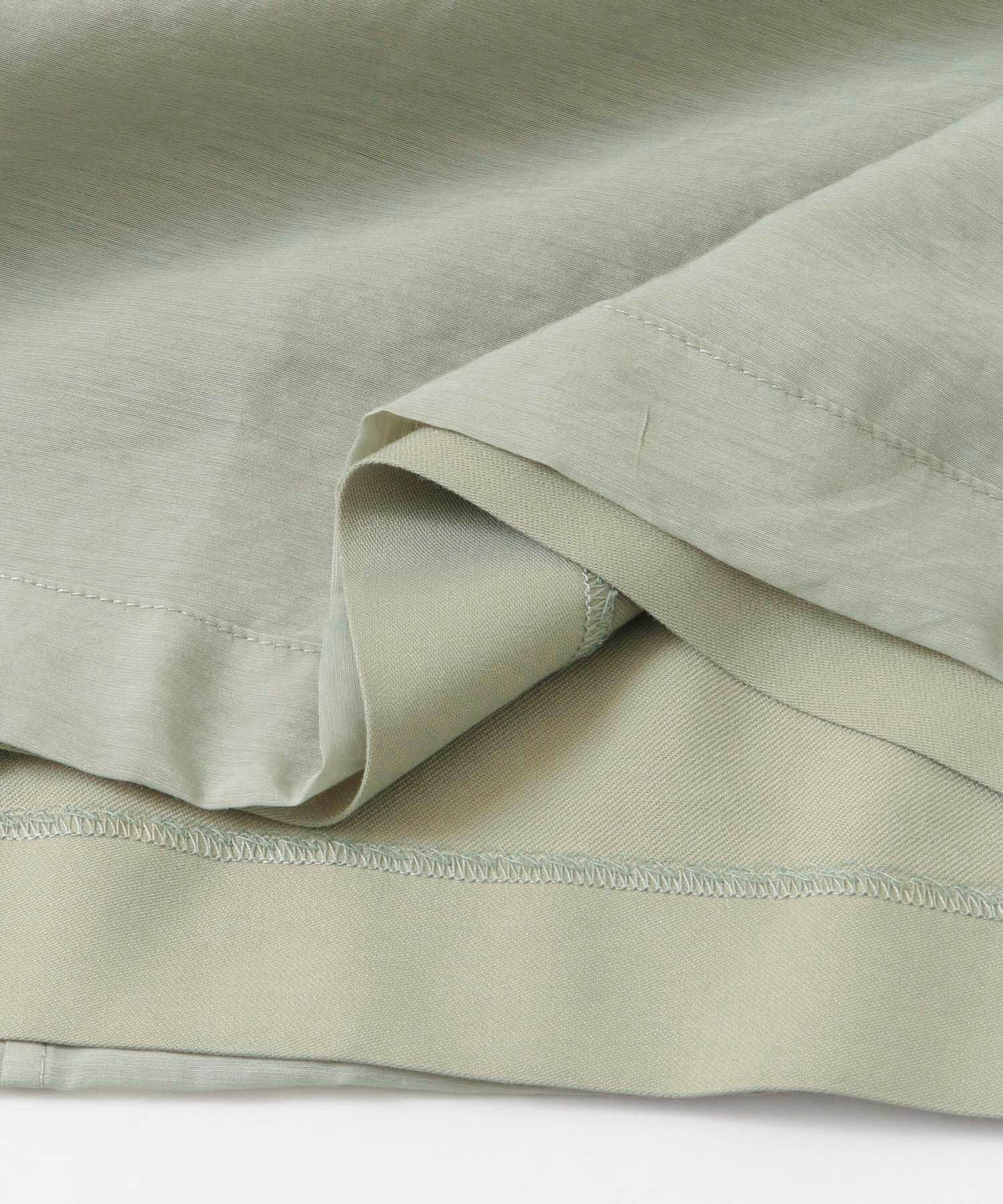  「レイヤードフーディーコート」|ノーカラーコート|