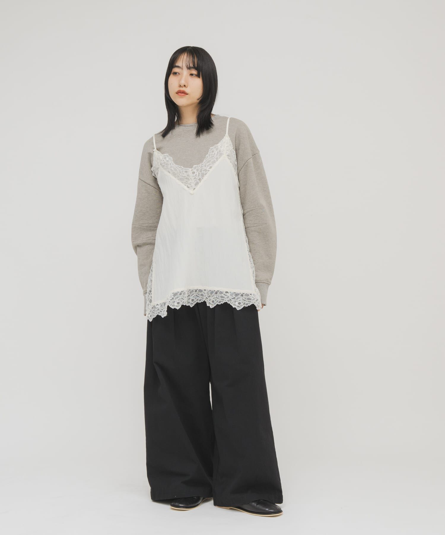  「ヴィンテージライクレースキャミソール」|キャミソール|