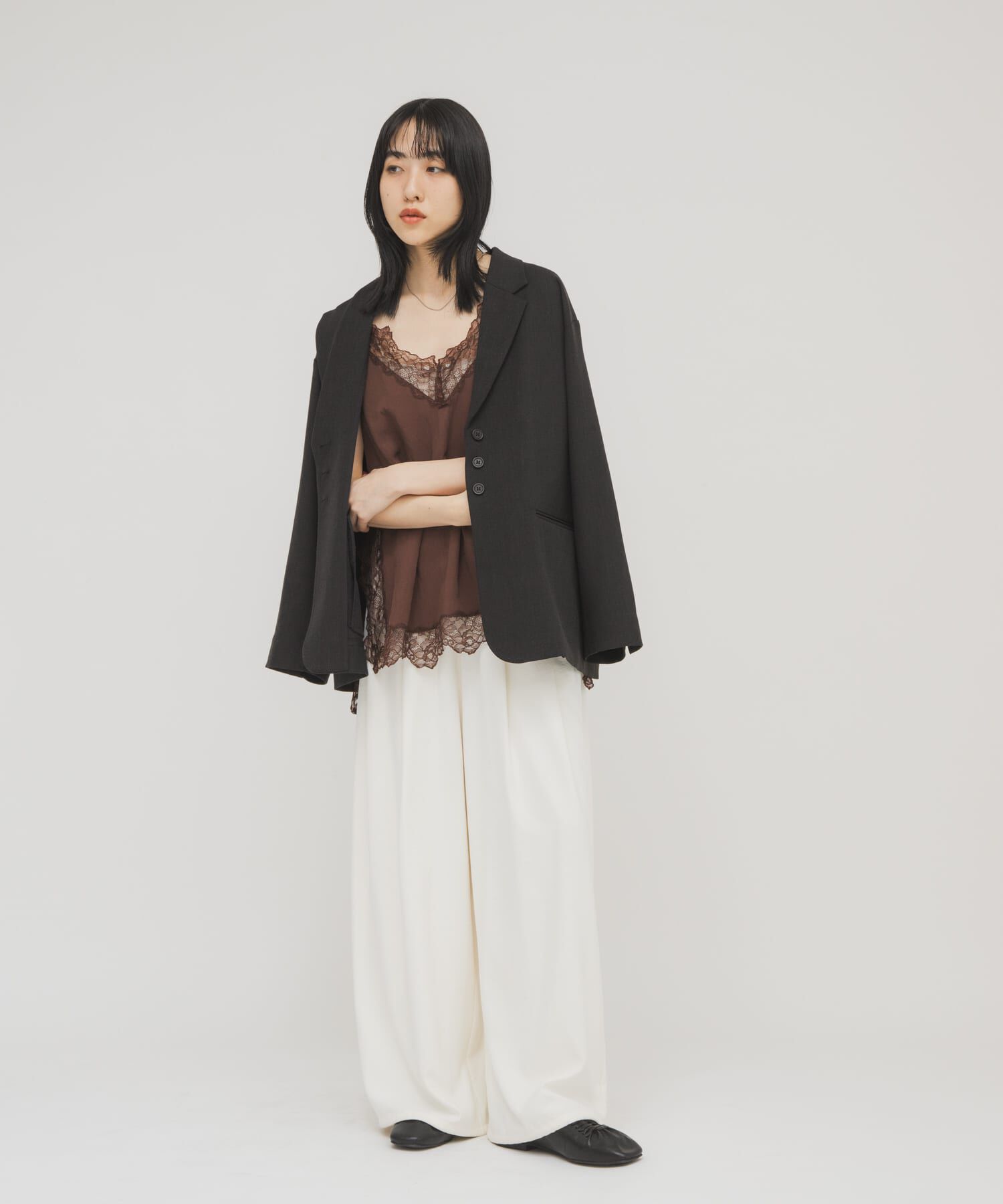  「ヴィンテージライクレースキャミソール」|キャミソール|