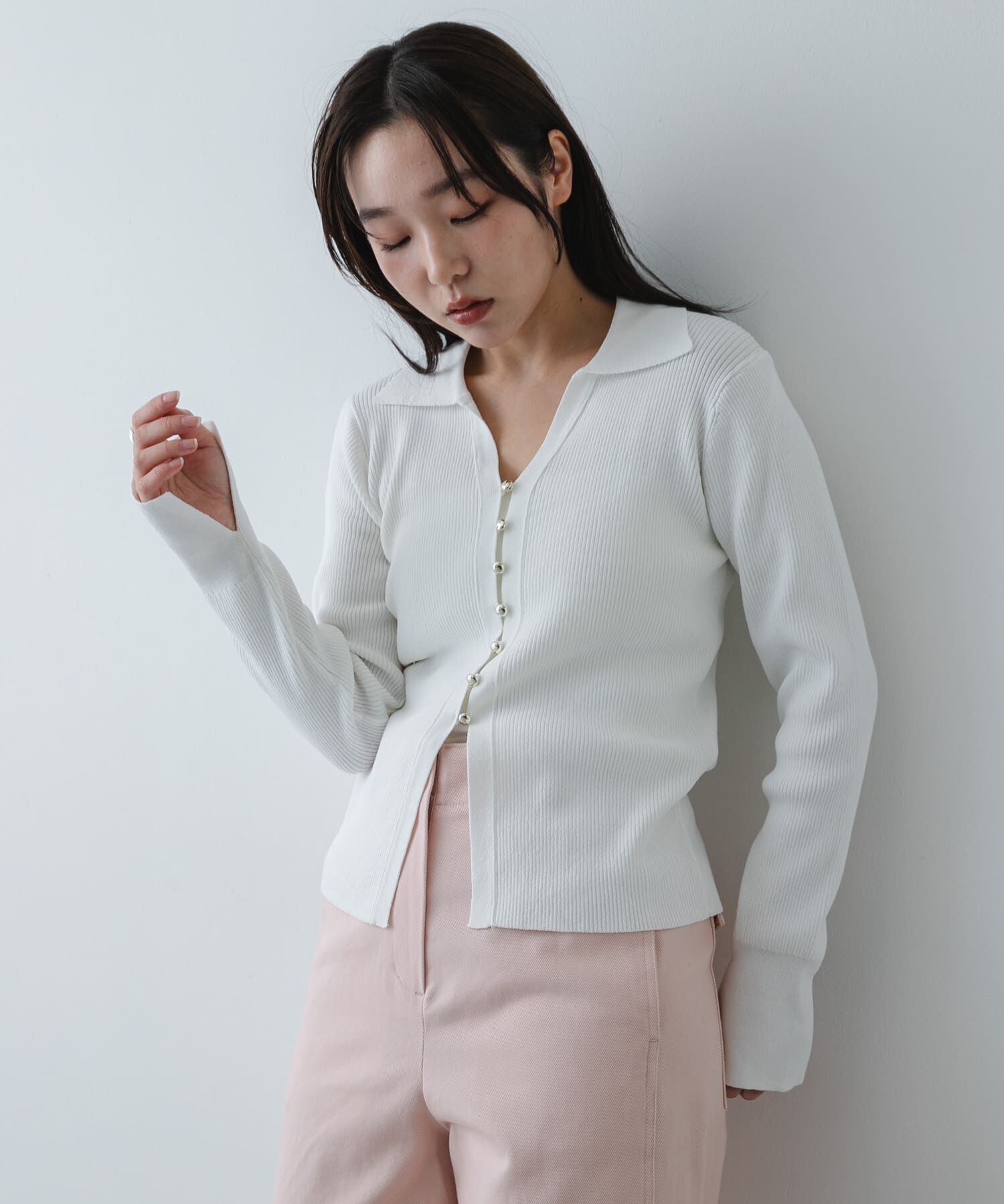 SENSE OF PLACE by URBAN RESEARCH「『一部WEB限定ｶﾗｰ』『洗濯可』ﾒﾀﾙﾎﾞﾀﾝｴﾘﾂｷｺﾝﾊﾟｸﾄｶ 」|カーディガン|