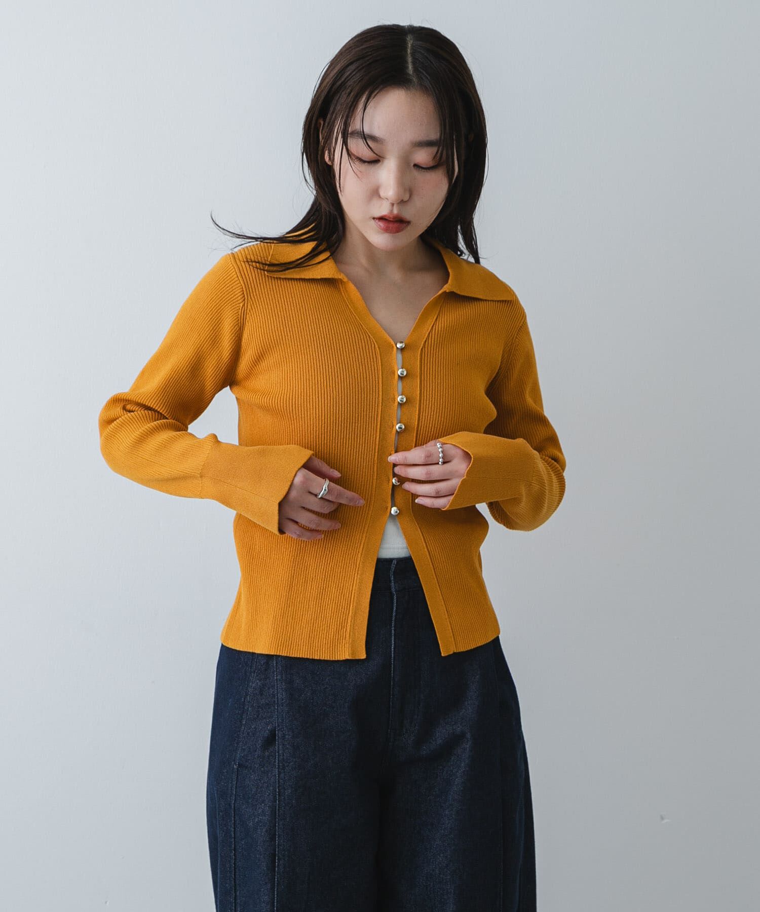 SENSE OF PLACE by URBAN RESEARCH「『一部WEB限定ｶﾗｰ』『洗濯可』ﾒﾀﾙﾎﾞﾀﾝｴﾘﾂｷｺﾝﾊﾟｸﾄｶ 」|カーディガン|