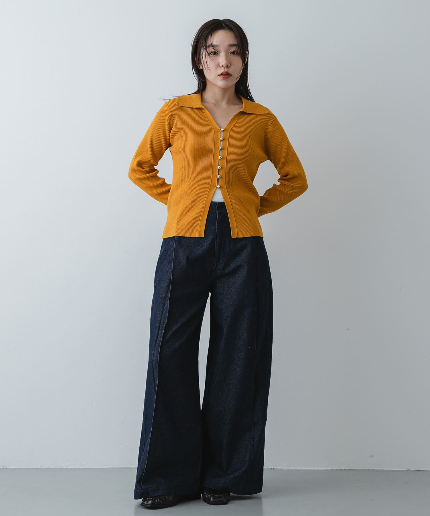 SENSE OF PLACE by URBAN RESEARCH「『一部WEB限定ｶﾗｰ』『洗濯可』ﾒﾀﾙﾎﾞﾀﾝｴﾘﾂｷｺﾝﾊﾟｸﾄｶ 」|カーディガン|