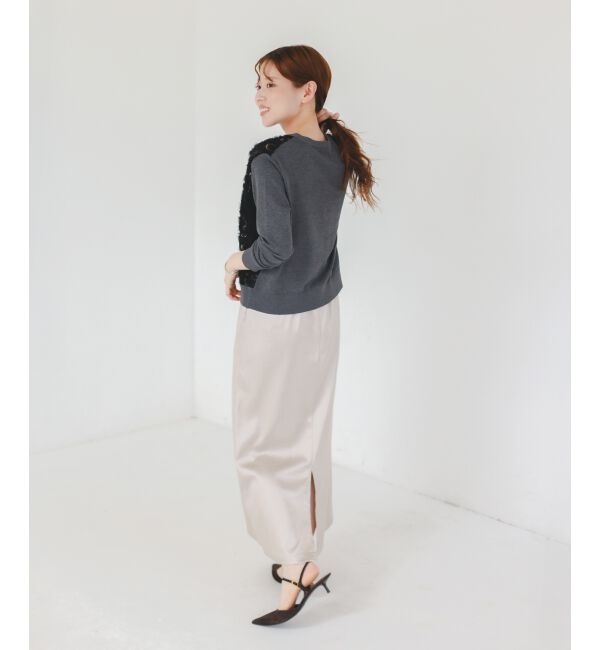  「《手洗い可能》チュール刺繍Vネックカーディガン」|カーディガン|