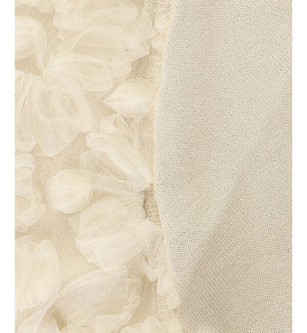  「《手洗い可能》チュール刺繍Vネックカーディガン」|カーディガン|