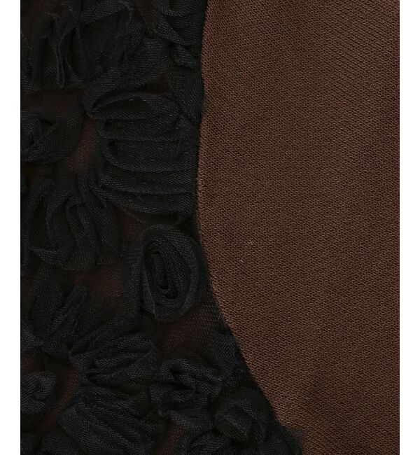  「《手洗い可能》チュール刺繍Vネックカーディガン」|カーディガン|