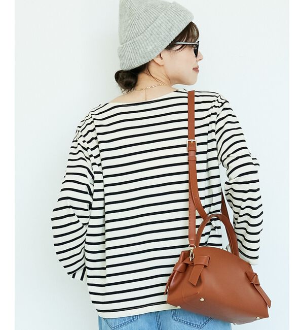  「《手洗い可能》バスクボーダーロンT」|Tシャツ・カットソー|