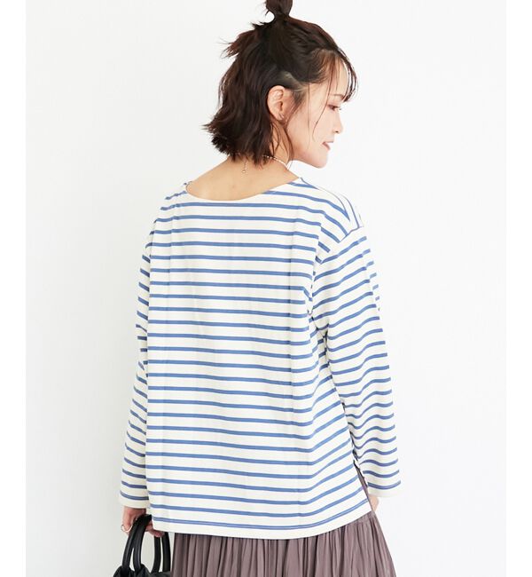  「《手洗い可能》バスクボーダーロンT」|Tシャツ・カットソー|