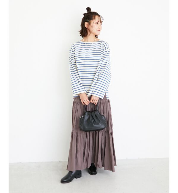  「《手洗い可能》バスクボーダーロンT」|Tシャツ・カットソー|