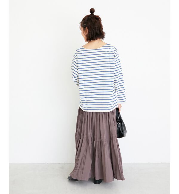  「《手洗い可能》バスクボーダーロンT」|Tシャツ・カットソー|