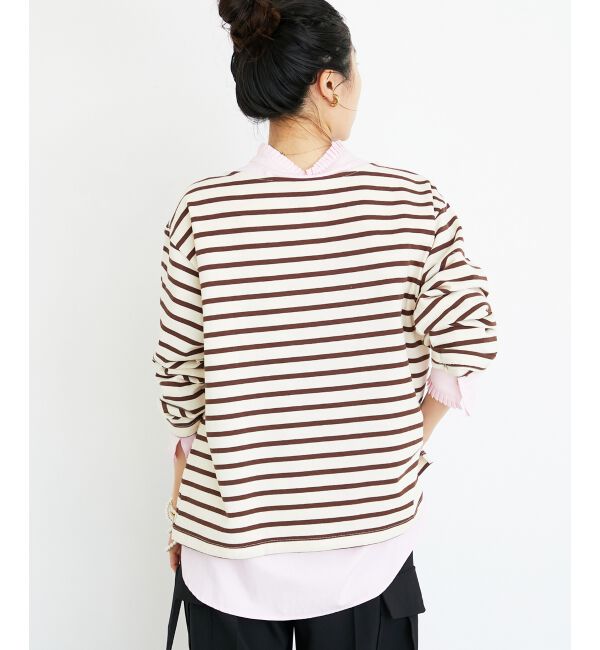  「《手洗い可能》バスクボーダーロンT」|Tシャツ・カットソー|