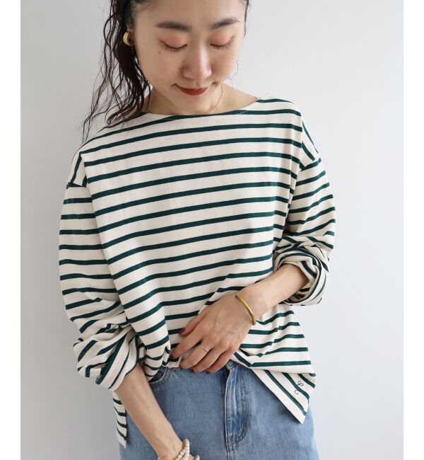  「《手洗い可能》バスクボーダーロンT」|Tシャツ・カットソー|