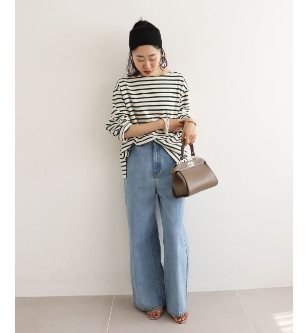  「《手洗い可能》バスクボーダーロンT」|Tシャツ・カットソー|