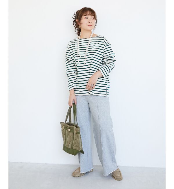  「《手洗い可能》バスクボーダーロンT」|Tシャツ・カットソー|