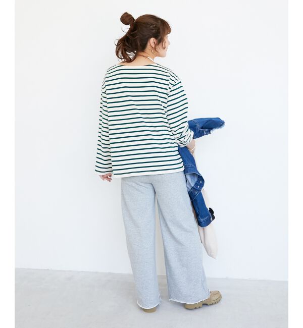  「《手洗い可能》バスクボーダーロンT」|Tシャツ・カットソー|