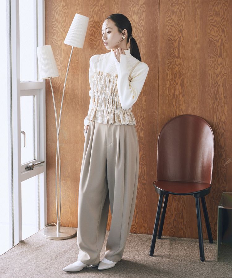 earth music&ecology「レンチング(TM)エコヴェロ(TM)(リブタートル)」|ニット・セーター|