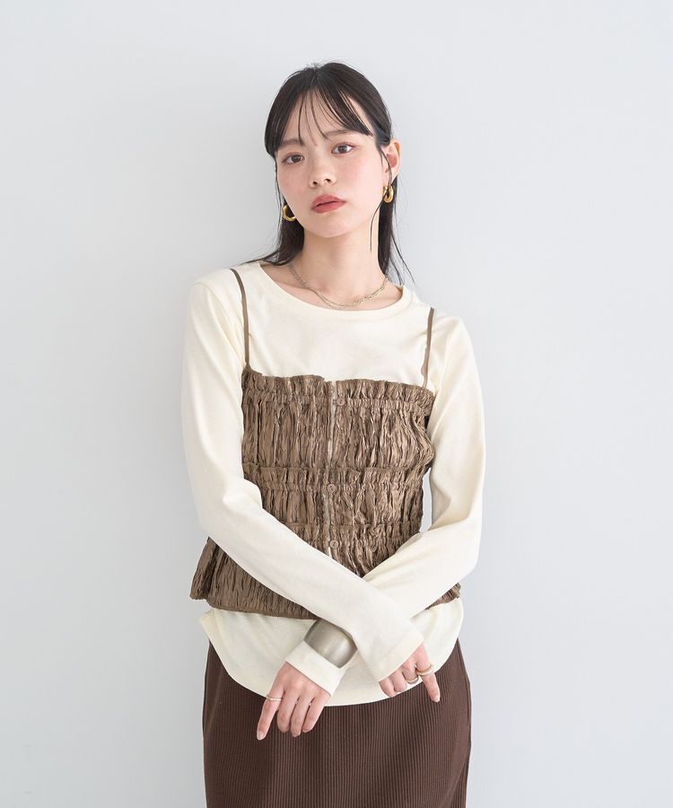 earth music&ecology「サイドギャザープルオーバー」|Tシャツ・カットソー|