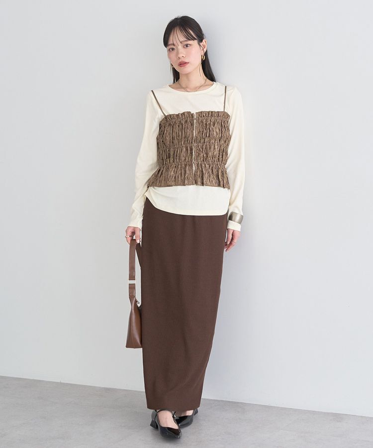 earth music&ecology「サイドギャザープルオーバー」|Tシャツ・カットソー|