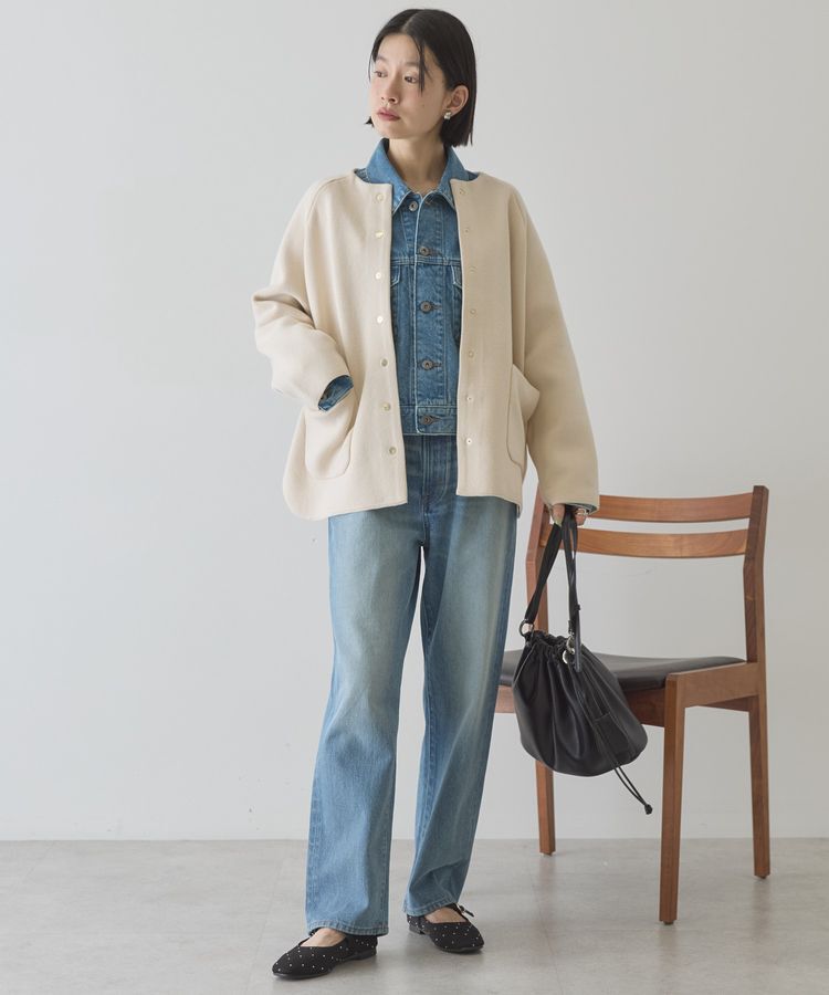 AMERICAN HOLIC「Wフェイスラウンドヘム ラグランニットカーディガン」|カーディガン|