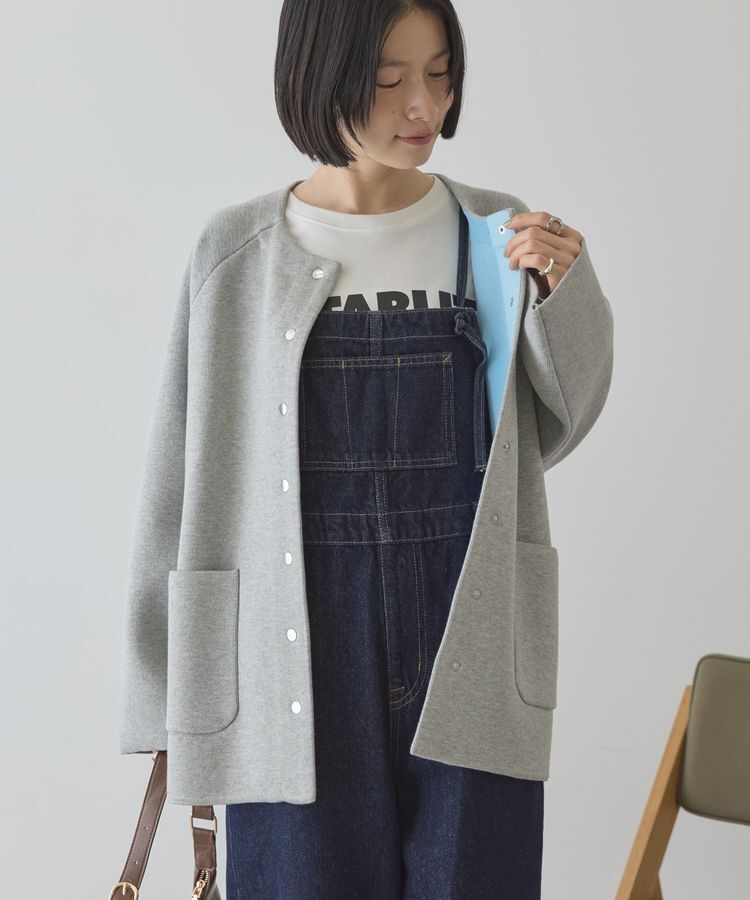 AMERICAN HOLIC「Wフェイスラウンドヘム ラグランニットカーディガン」|カーディガン|