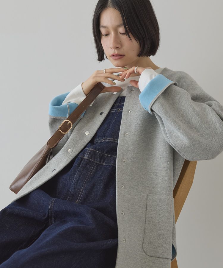 AMERICAN HOLIC「Wフェイスラウンドヘム ラグランニットカーディガン」|カーディガン|