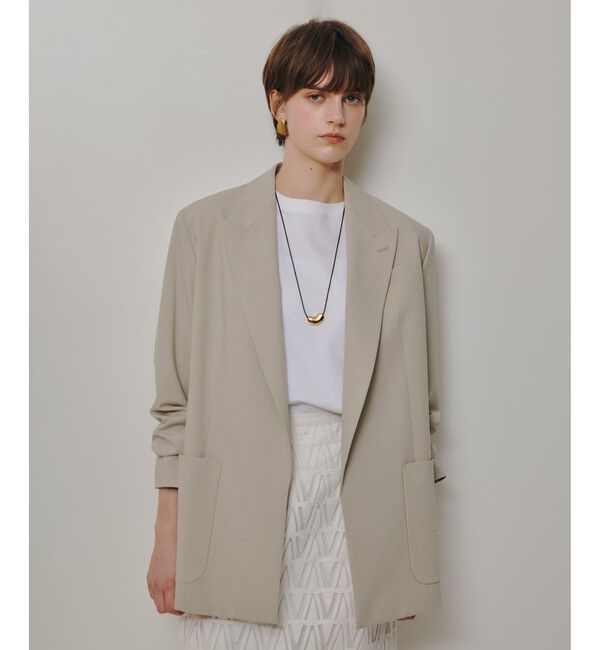 allureville「【WEB・ルミネ別注】ボタンレスジャケット」|テーラードジャケット|