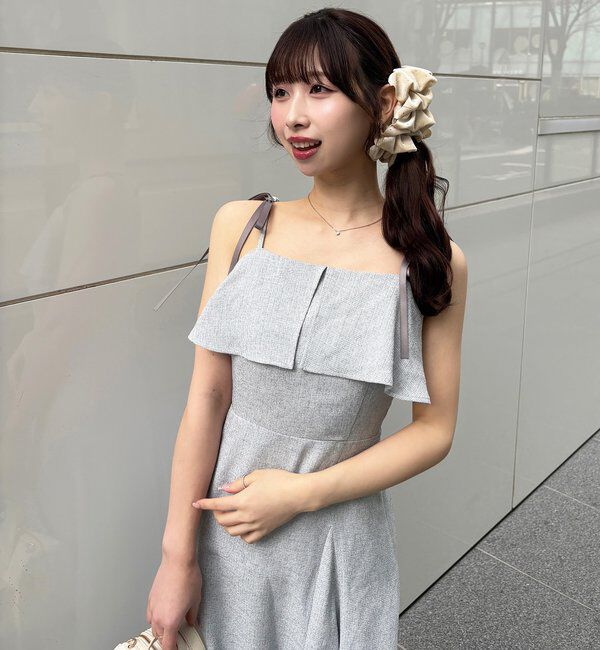  「【miyabi企画】フリルツイードキャミワンピ」|その他|