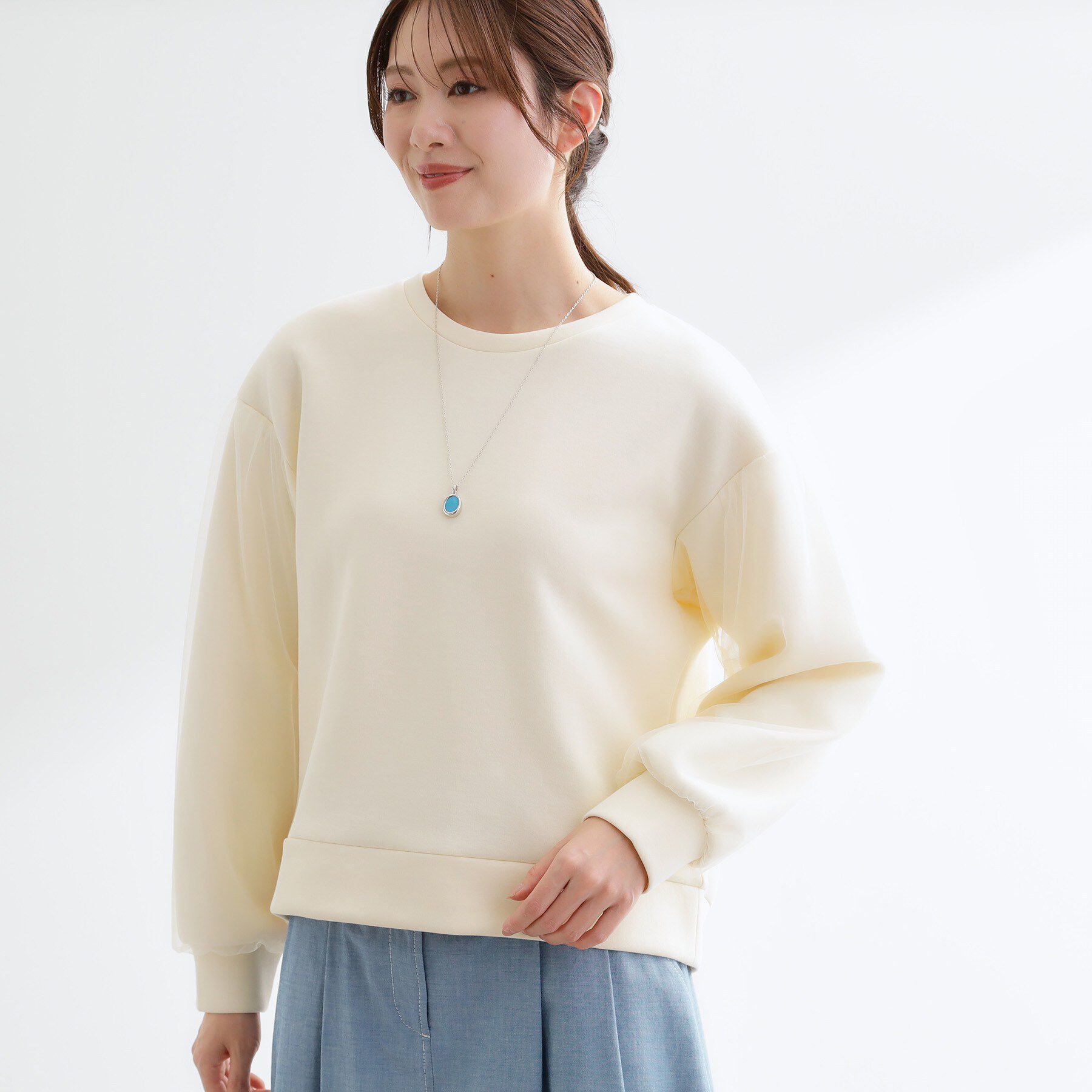 Reflect「チュールレイヤードスリーブプルオーバー」|Tシャツ・カットソー|