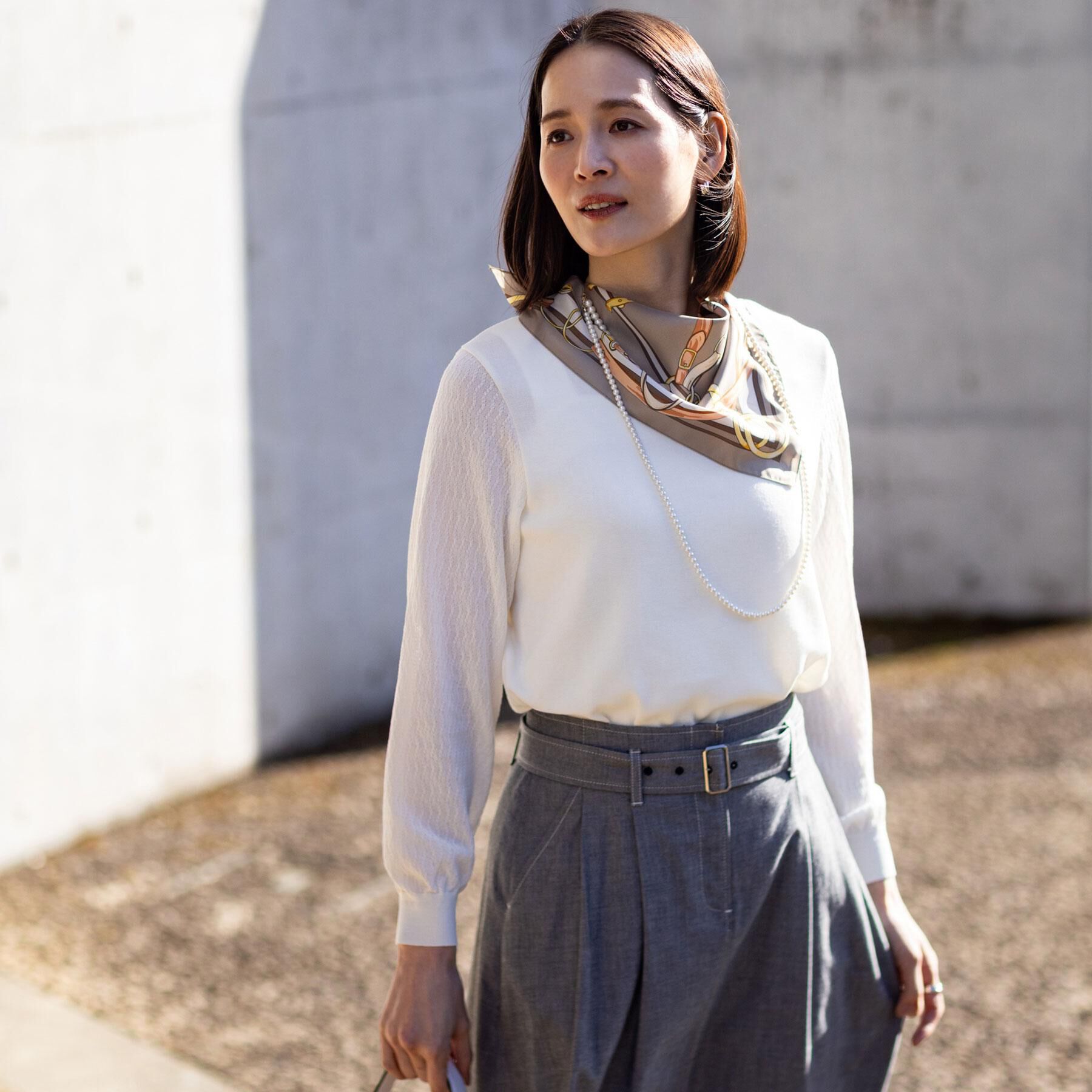 Reflect「透かしスリーブデザインハイゲージニット」|ニット・セーター|