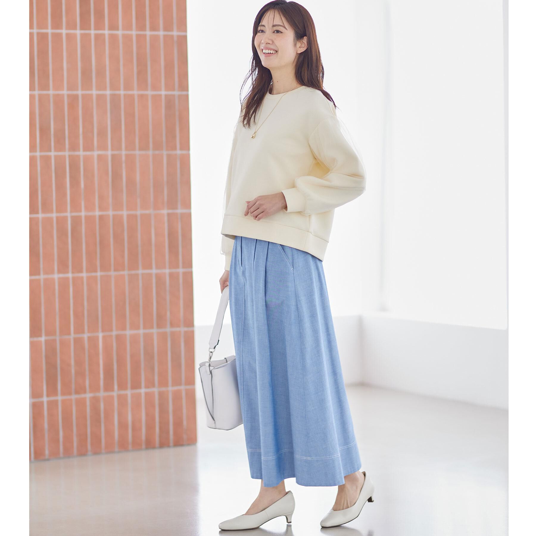 Reflect「ダンガリータックフレアスカート」|スカート|