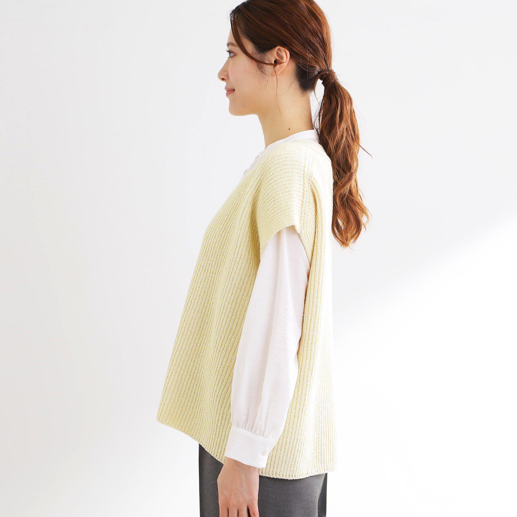 Reflect「【レイヤードにおすすめ◎】ドライタッチニットベスト」|ニット・セーター|