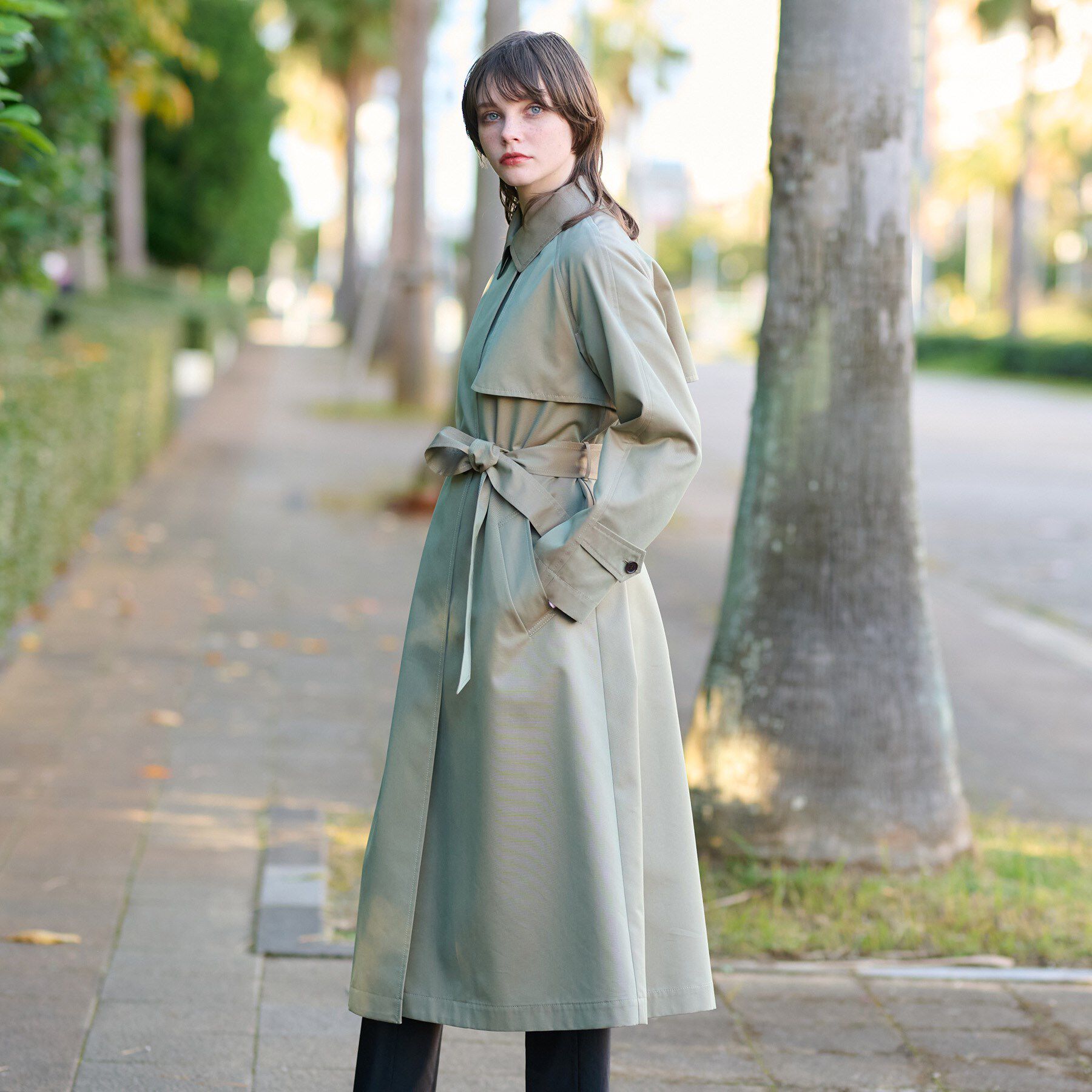 DRESSTERIOR「【上品/美シルエット】ライトトレンチコート」|トレンチコート|