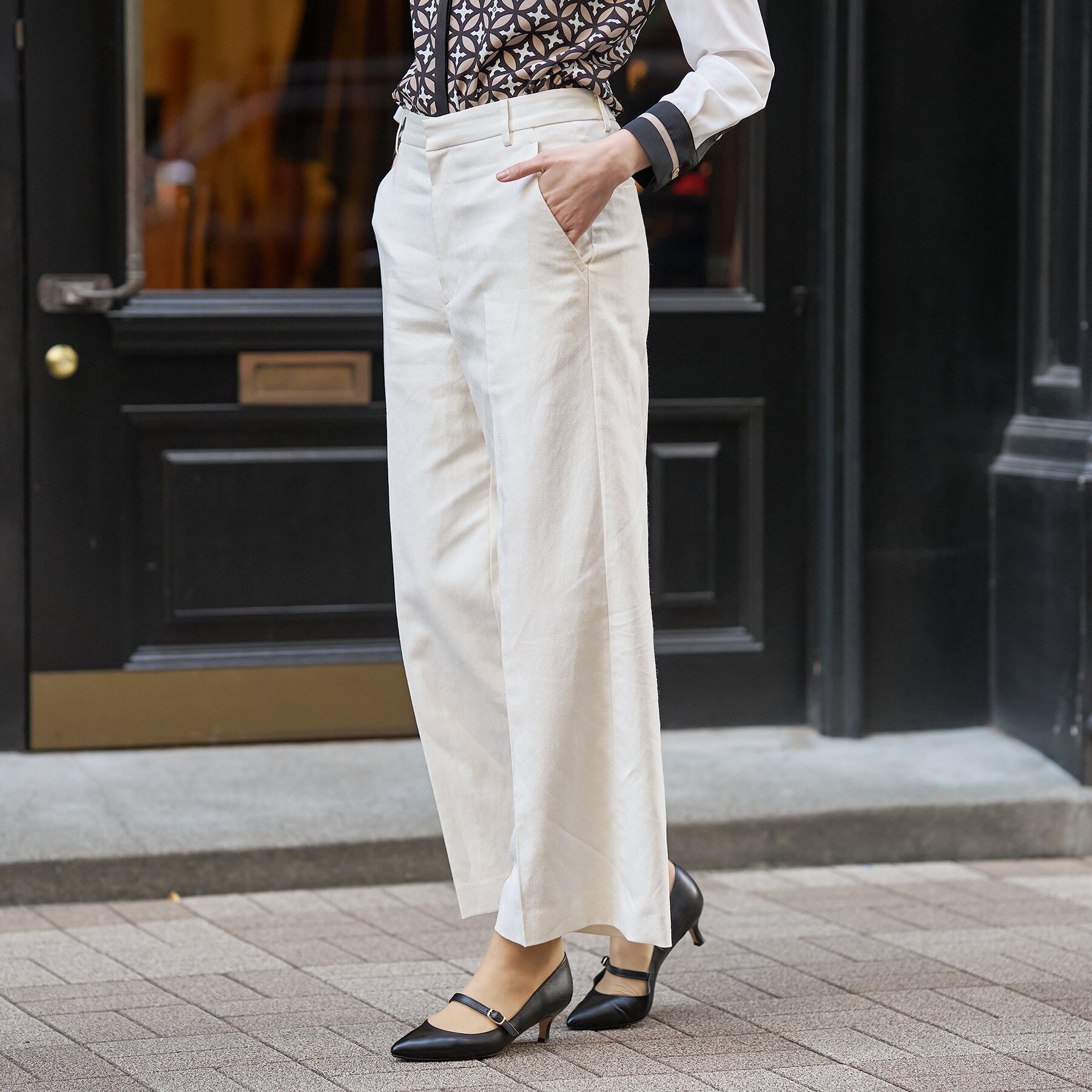 DRESSTERIOR「リネンブレンドワイドパンツ」|その他|