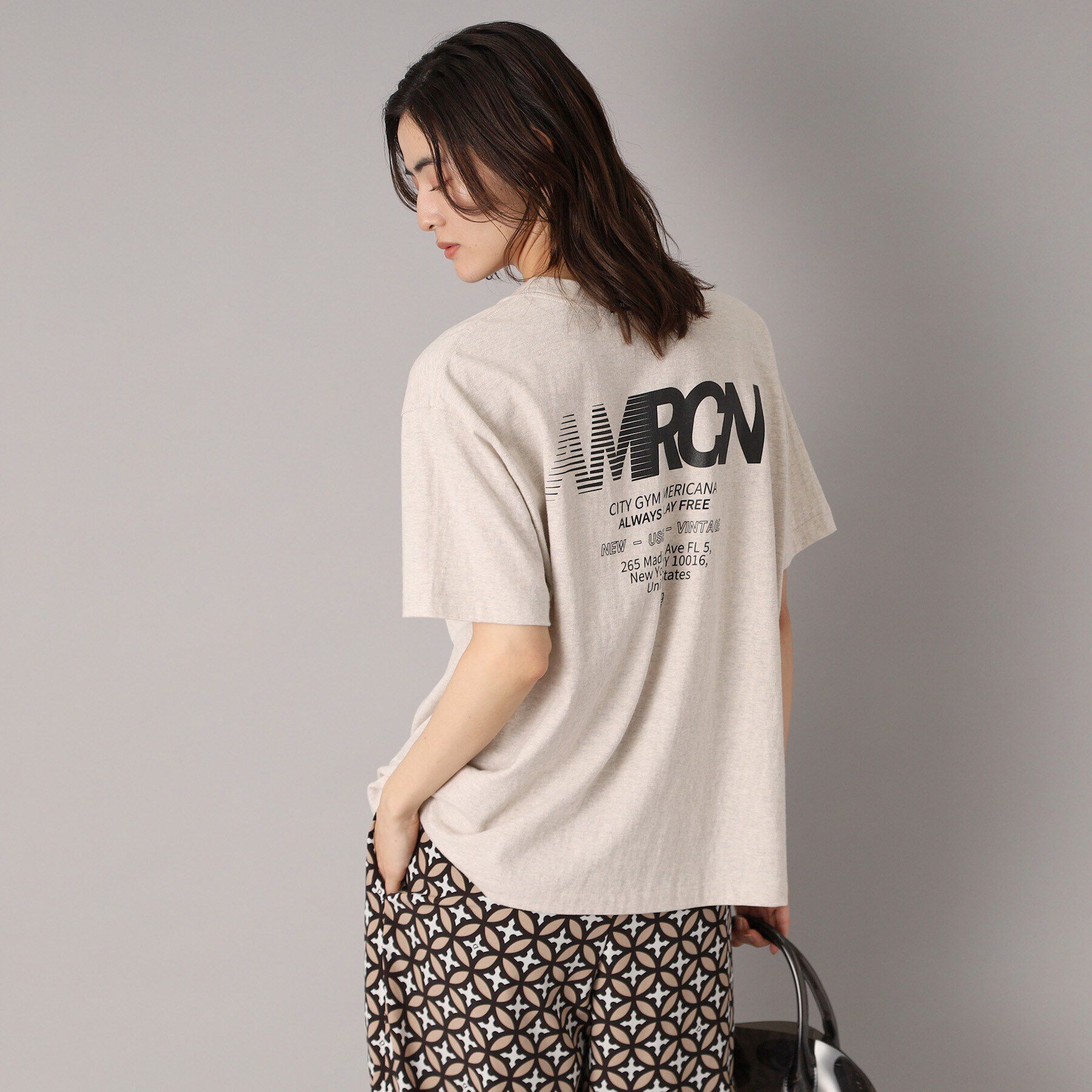 DRESSTERIOR「Americana（アメリカーナ） AMRCN ロゴTシャツ」|Tシャツ・カットソー|