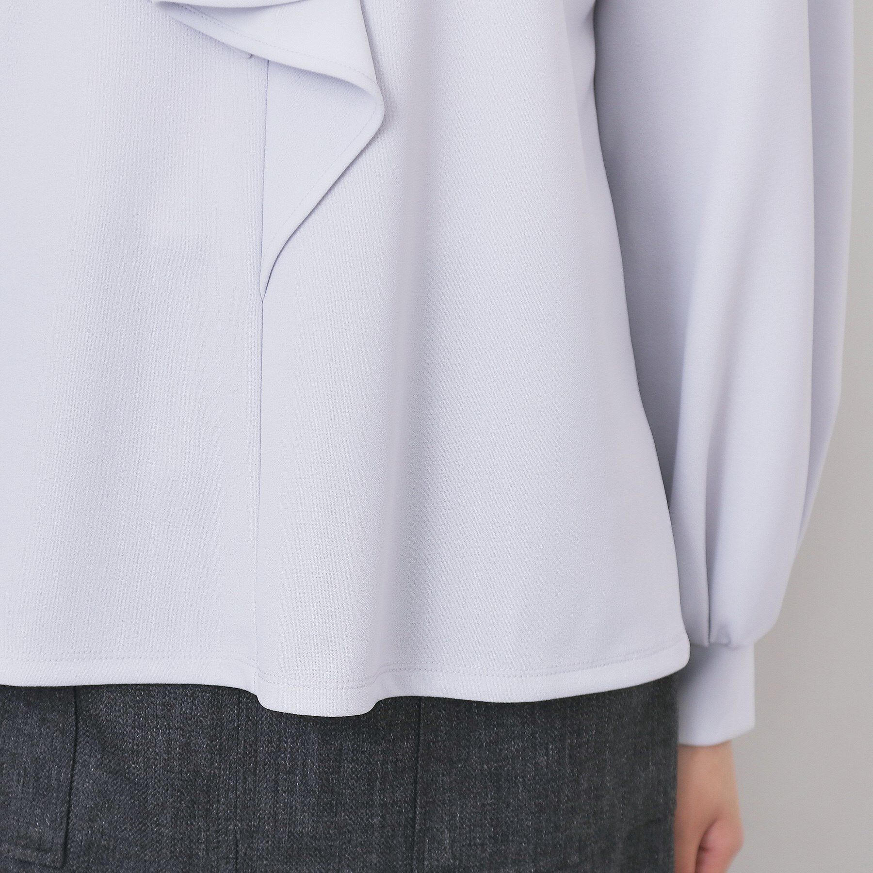 index「ボウタイフリルトップス【洗濯機OK/ストレッチ/イージーアイロン/防シワ】《S～3L》」|Tシャツ・カットソー|