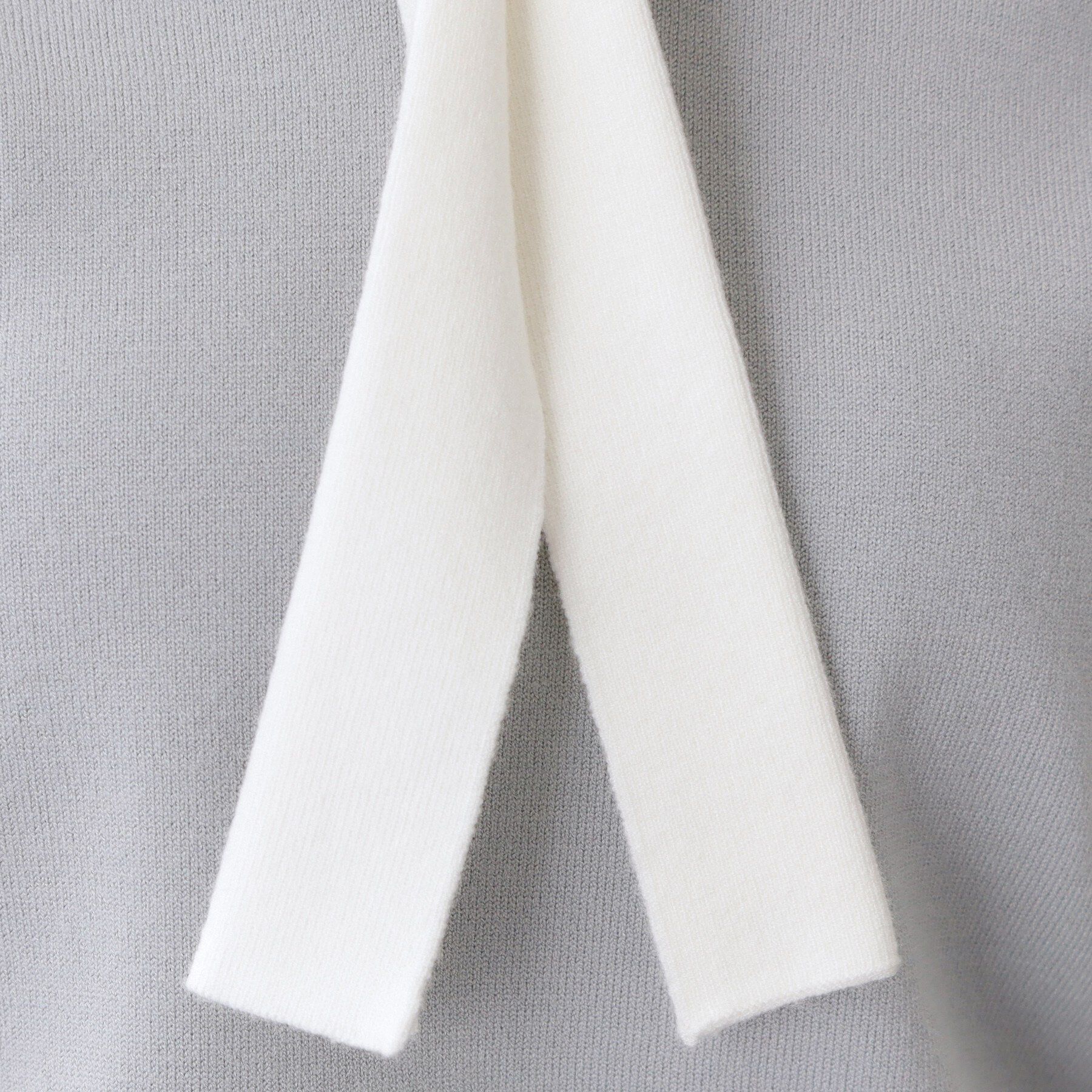 index「バイカラーボウタイパール調ニット【洗濯機OK】」|ニット・セーター|