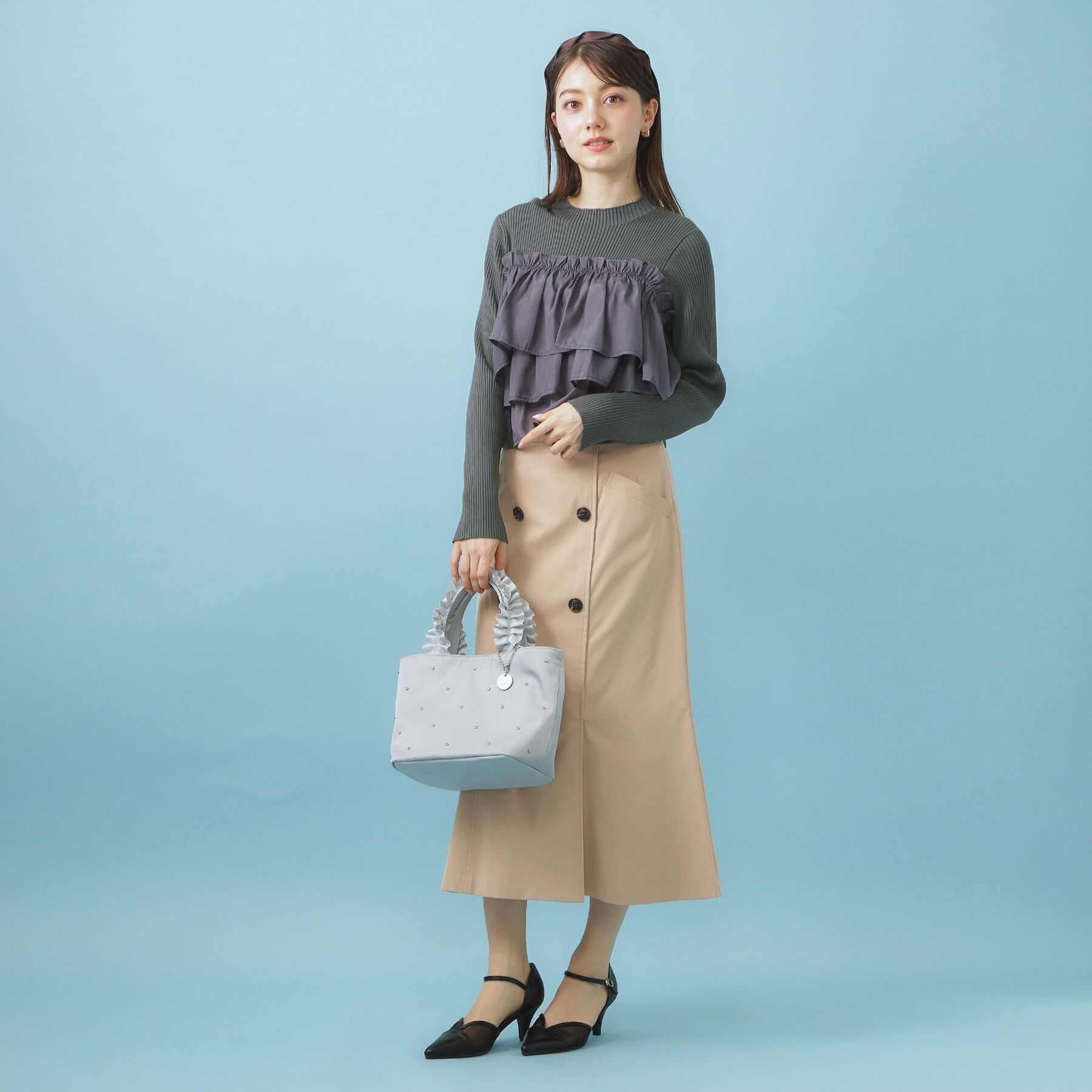 index「3wayフリルドッキングニット【洗濯機OK/坑ピル】」|ニット・セーター|